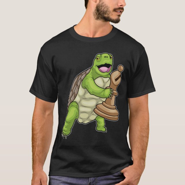Turtle Chess biet Bishop Chess T Shirt (Framsida)