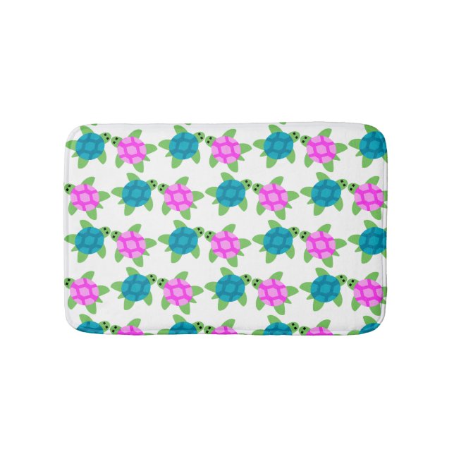 Turtle Chillaxing Design - Anpassningsbar Small Ba Badrumsmatta (Framsidan)