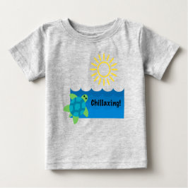 Turtle Chillaxing Design - Baby Bra Jersey T-Shir T Shirt