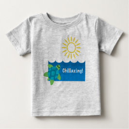 Turtle Chillaxing Design - Baby Bra Jersey T-Shir T Shirt