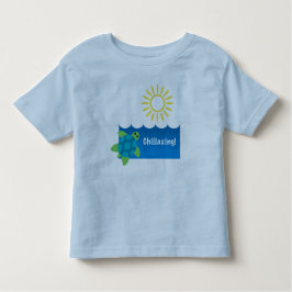 Turtle Chillaxing Design - Småbarn Bra Jersey T-S T Shirt