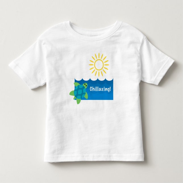 Turtle Chillaxing Design - Småbarn Bra Jersey T-S T Shirt (Framsida)