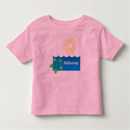 Turtle Chillaxing Design - Småbarn Bra Jersey T-S T Shirt