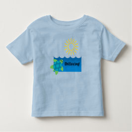 Turtle Chillaxing Design - Småbarn Bra Jersey T-S T Shirt