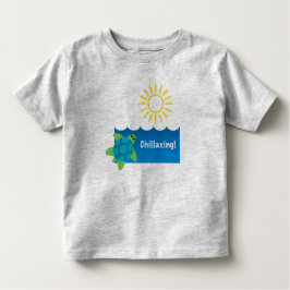 Turtle Chillaxing Design - Småbarn Bra Jersey T-S T Shirt