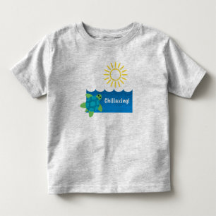 Turtle Chillaxing Design - Småbarn Bra Jersey T-S T Shirt