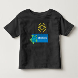 Turtle Chillaxing Design - Småbarn Bra Jersey T-S T Shirt