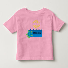 Turtle Chillaxing Design - Småbarn Bra Jersey T-S T Shirt