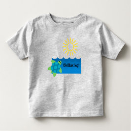 Turtle Chillaxing Design - Småbarn Bra Jersey T-S T Shirt