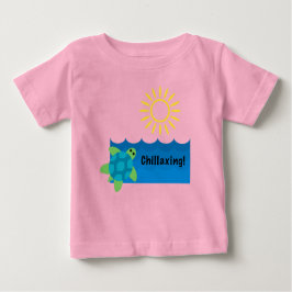 Turtle Chillaxing Designg - Baby Bra Jersey T-Shi T Shirt