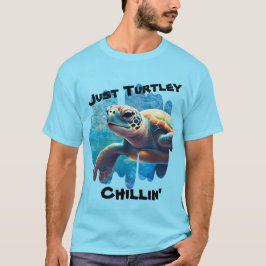 Turtle Chillin'Sea Turtle Close T-Shirt
