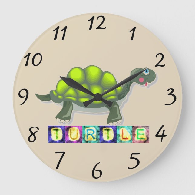 Turtle Clock Stor Klocka (Framsida)