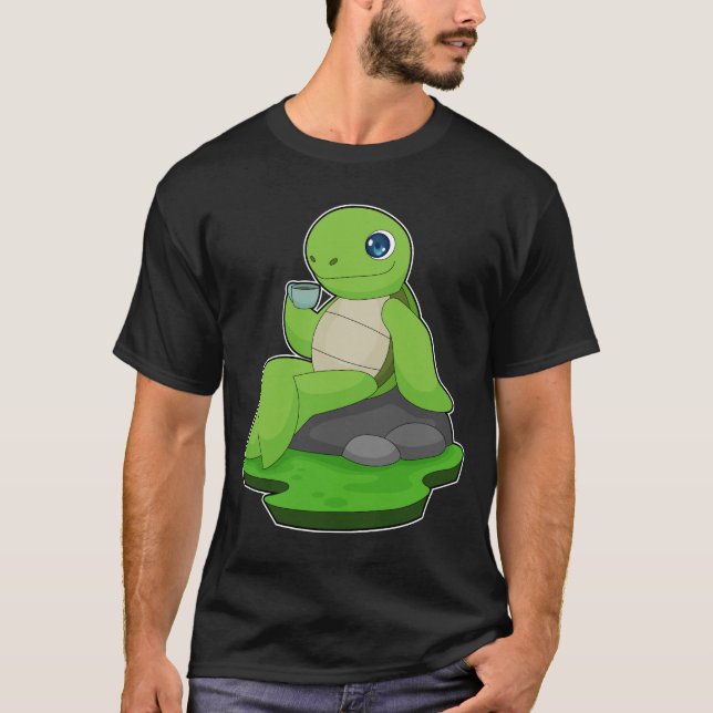 Turtle Coffee Kopp T Shirt (Framsida)