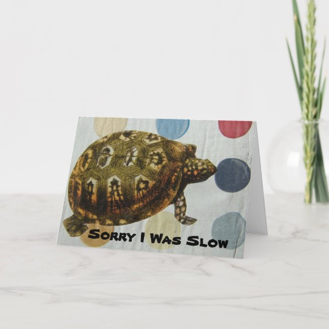 Turtle Collage Belated Birthday Kort (Framsida)