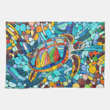 Turtle Colorful mosaic art