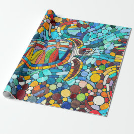 Turtle Colorful mosaic art Presentpapper
