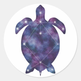 Turtle Constellation Sticker Runt Klistermärke