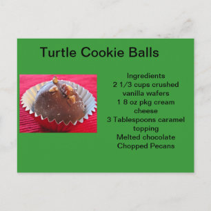 Turtle Cookie Bollar Vykort