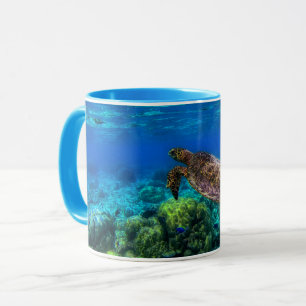 Turtle Coral för tropisk sjön Mugg