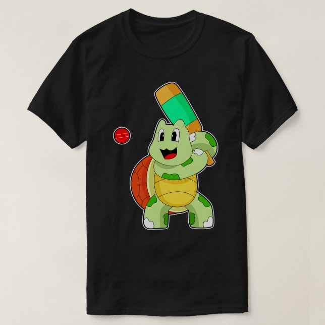 Turtle Cricket fladdermus T Shirt (Design framsida)