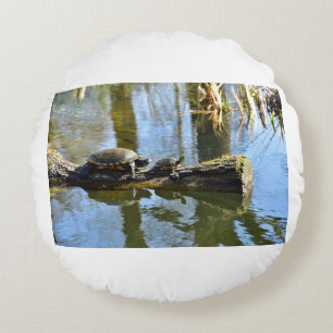 Turtle Cute Animal Office Anpassningsbar Destiny D Rund Kudde