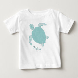 Turtle Cute Blue-Personlig T Shirt