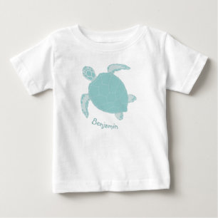 Turtle Cute Blue-Personlig T Shirt