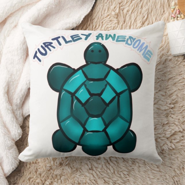  Turtle Cute Pun Funny Animal Gift Kudde (Filt)