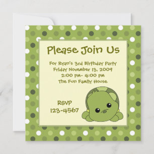 Turtle Cutie Inbjudningar