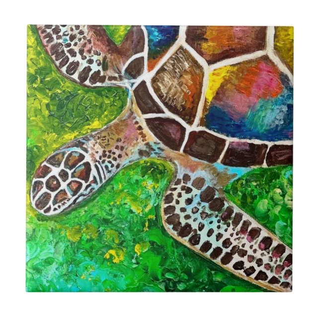 Turtle Decorative Tile Kakelplatta (Framsidan)