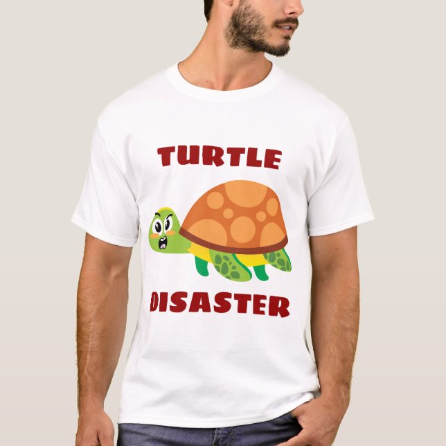 Turtle Disaster Turtle Pun T Shirt (Framsida)