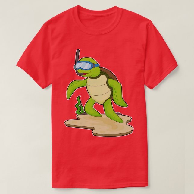 Turtle Diver Snorkel T Shirt (Design framsida)