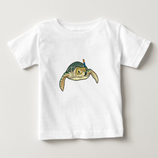 Turtle Diver Snorkel T Shirt (Framsida)