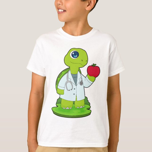 Turtle Doktor Stethoscope T Shirt (Framsida)
