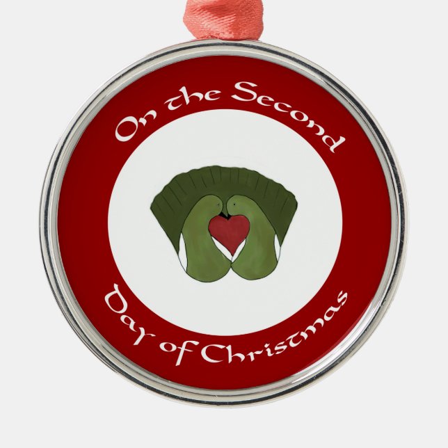 Turtle Doves andra juldagen Ornament (Framsidan)