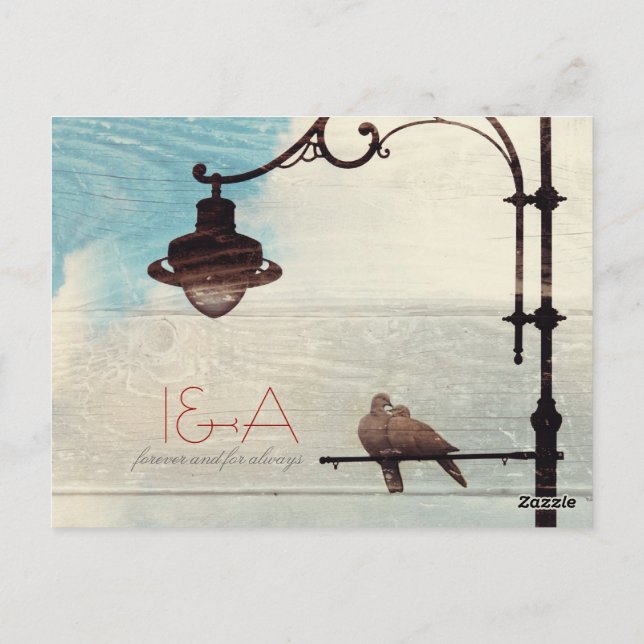 Turtle Doves - kärlek och trohet Vykort (Baksida)