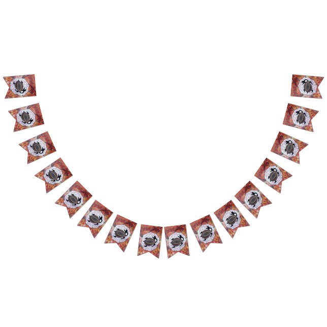 Turtle Dreaming Aboriginal Art Bunting Vimplar (Alla)