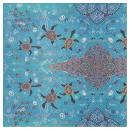 Turtle Dreaming Aboriginal Design Fabric Tyg