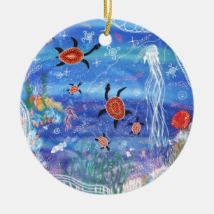 Turtle Dreaming Julgransprydnad Keramik