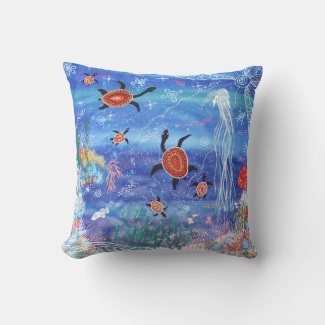 Turtle Dreaming Pillow Kudde (Framsida)