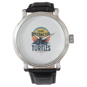 Turtle Easily Distrated by Turtles Sea Vintage Ki Armbandsur