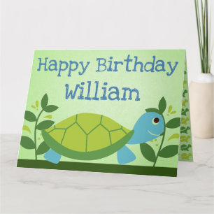 Turtle Edite Birthday Kort