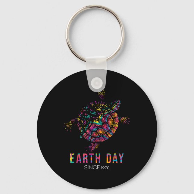 Turtle Environmental Protection Earth Day sedan Nyckelring (Framsida)