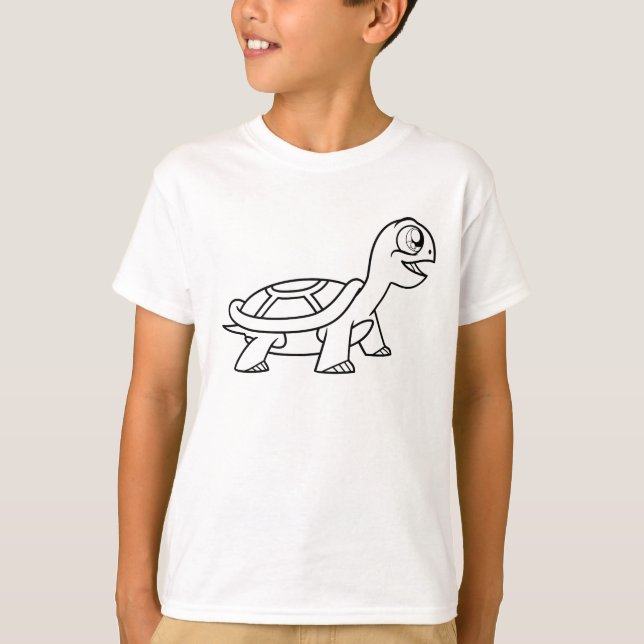 Turtle färg själv t shirt (Framsida)