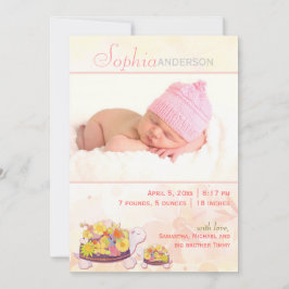 Turtle Flicka Photo Birth Meddelande