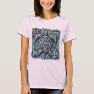Turtle Flowers - Rosa T Shirt