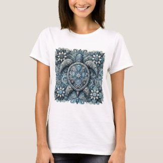 Turtle Flowers - vita T Shirt