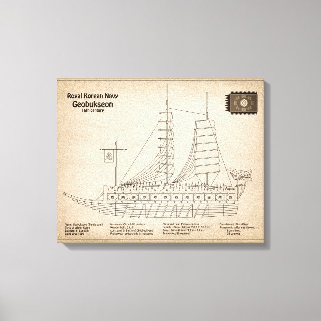 Turtle Frakt Geobukseon - Frakt Blueprint SD Canvastryck (Framsida)