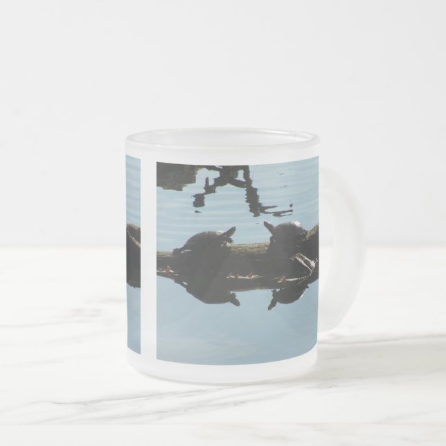 Turtle Friends Frosted Glass Mug Frostad Glasmugg (Framsida höger)