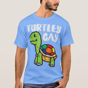 Turtle Gay Rainbow Flagga Pride Ally LGBTQ LGBT Ma T Shirt